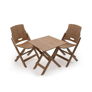 Barebone Wood Folding Chair & Tabel Set