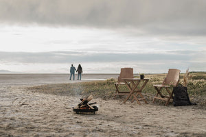 Barebone Wood Folding Chair & Tabel Set