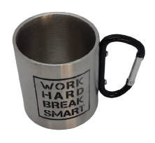 K&S Edelstahltasse WORK HARD BREAK SMART